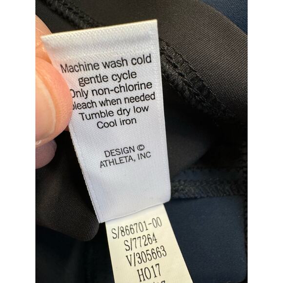 ATHLETA Stellar En Route Dress Women's Size Small Blue Black Travel Work Stretch - Picture 9 of 14